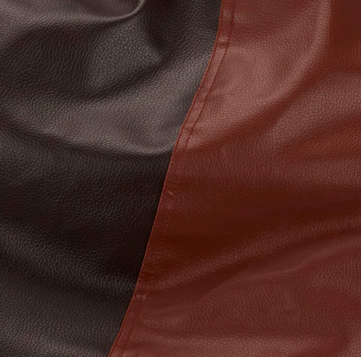 LEXAVI Brand® - Bean Bag with Footrest Filled with Beans, 4XL Large Jumbo Size in Faux Leather - (4XL, Tan - Brown) 3