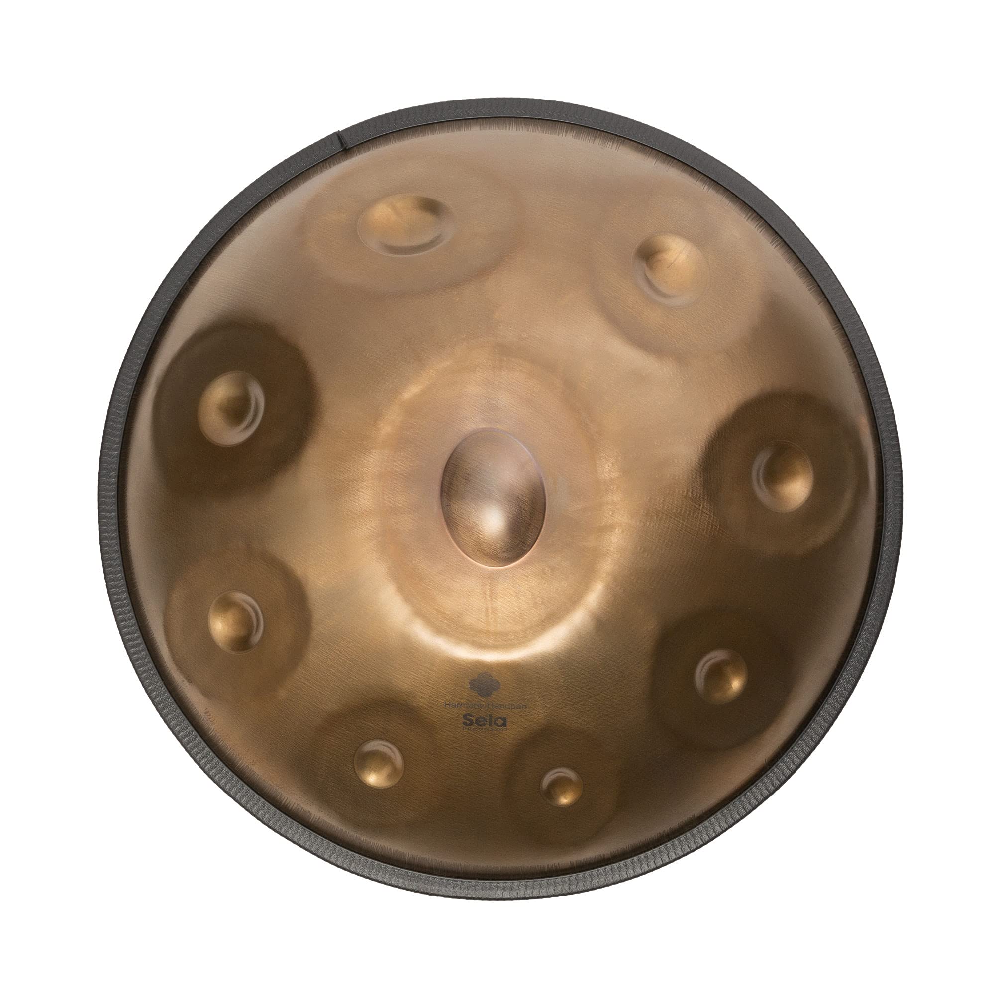 SELA Unity Handpan C# Kurd (432 Hz) I Handmade Premium Qualität - geeignet für Anfänger & Profis I Edelstahl-Percussion-Instrument - inkl. gepolsterter Tasche I Pantam SE 215 Stainless Steel Gold
