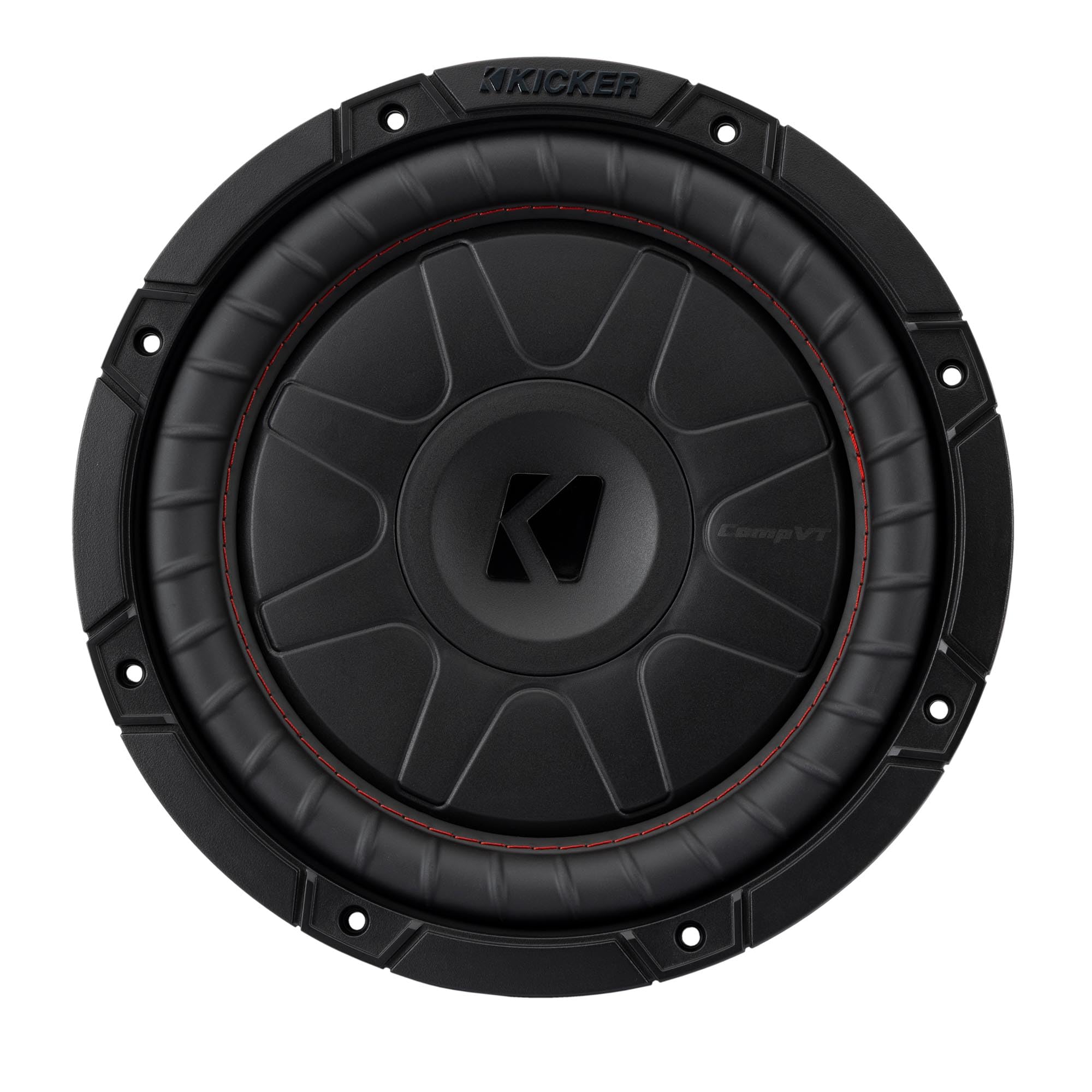 Kicker 52CVT10 CompVT 10-Inch (250mm) Subwoofer, 2-Ohm Bundle
