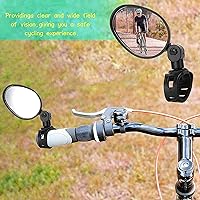 Vista 8 de Espejo universal de bicicleta Espejo retrovisor para manillar Espejo retrovisor rotación de 360 ° Espejo de barra de mango ajustable para bicicleta
