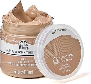 FolkArt Super Thick Acrylic Paint with a Textured Finish, Beige, 4 oz