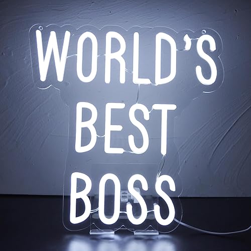 World's Best Boss Neon Signs Funny Unique Idea Letter Neon