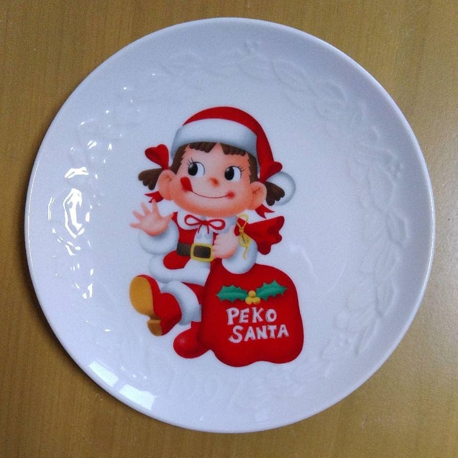 Amazon | 不二家 ペコちゃん クリスマスお皿1997年 ペコちゃん皿