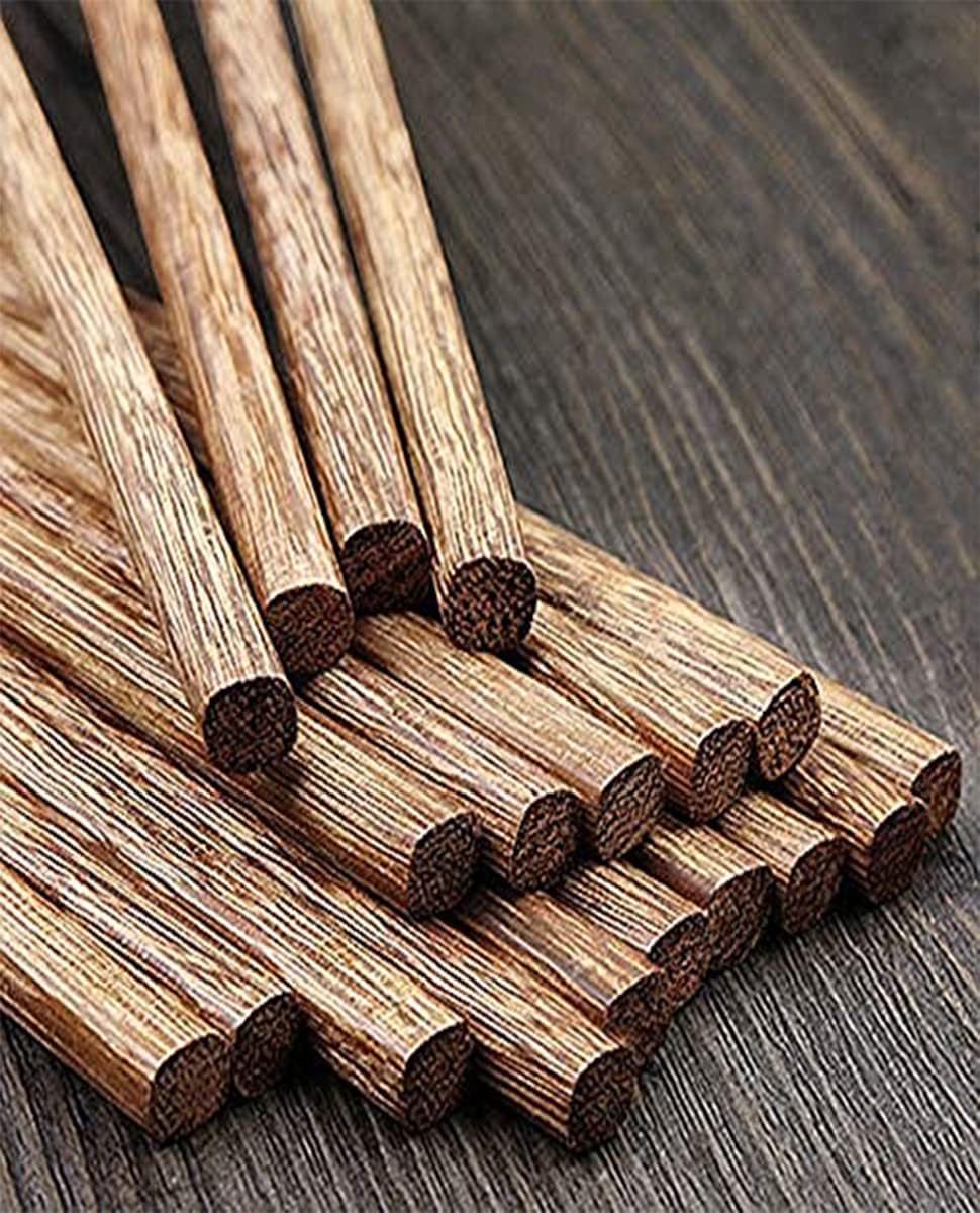 50-Pairs Wooden Chopsticks, Dishwasher Safe Chopstick,ReusableNatural Healthy, Chinese Classic Style for Kitchen, Dining Room, Gourmet, Noodles (9.8 Inch)