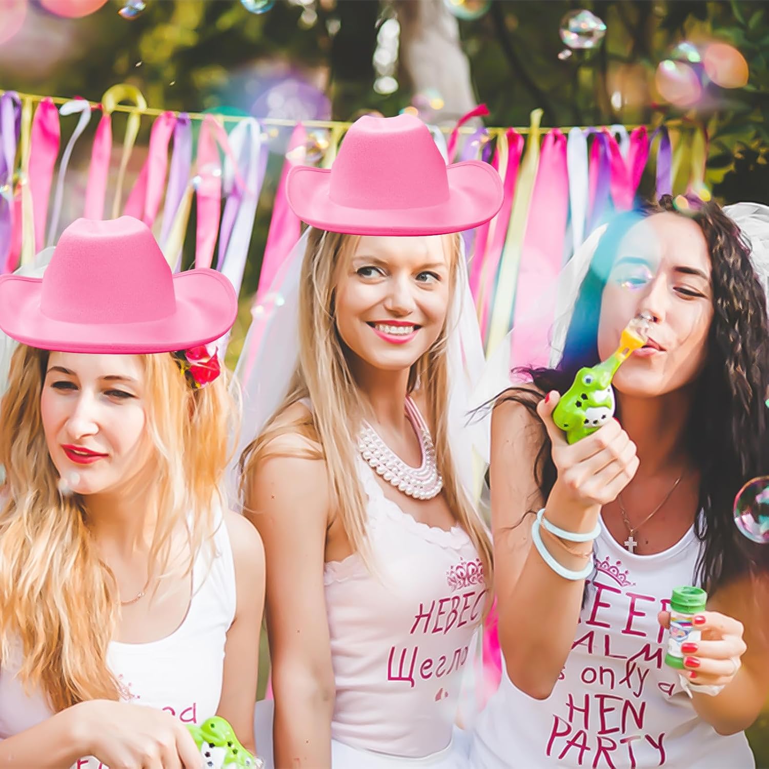 MEMOVAN Cowgirl Hat for Women Girls Western Cowboy Cowgirls Hats Felt Cowboy Hat Retro Wide Brim Western Hat - Image 3