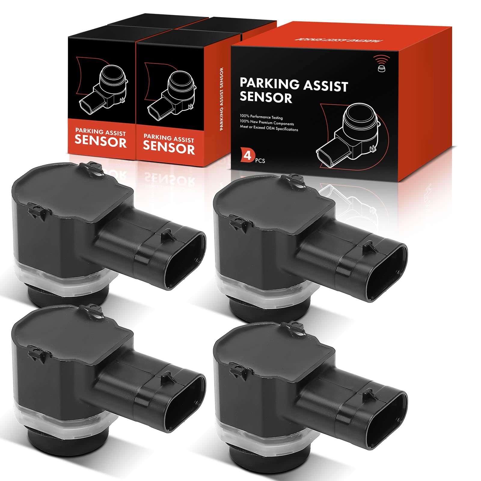 Frankberg 4 sensori di parcheggio anteriori e posteriori 31341633 | Compatibile con: S80 II 124, XC70II136, XC60 156, Q7 4LB, TT 8J3, X3 E83, XC60 I Van 156, TT R.o.a.d.s.t.e.r 8J9