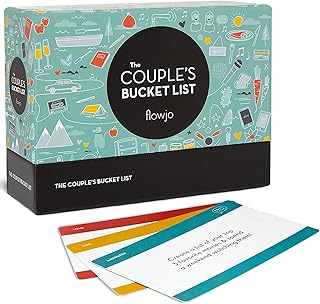 Flowjo Couple's Bucket List - The Couple Games - Couple Cards Date Night Gifts - 100 Romantic & Adventurous Couples Date Ideas - Reconnect, Bond, and Ignite The Spark of Deeper Love!
