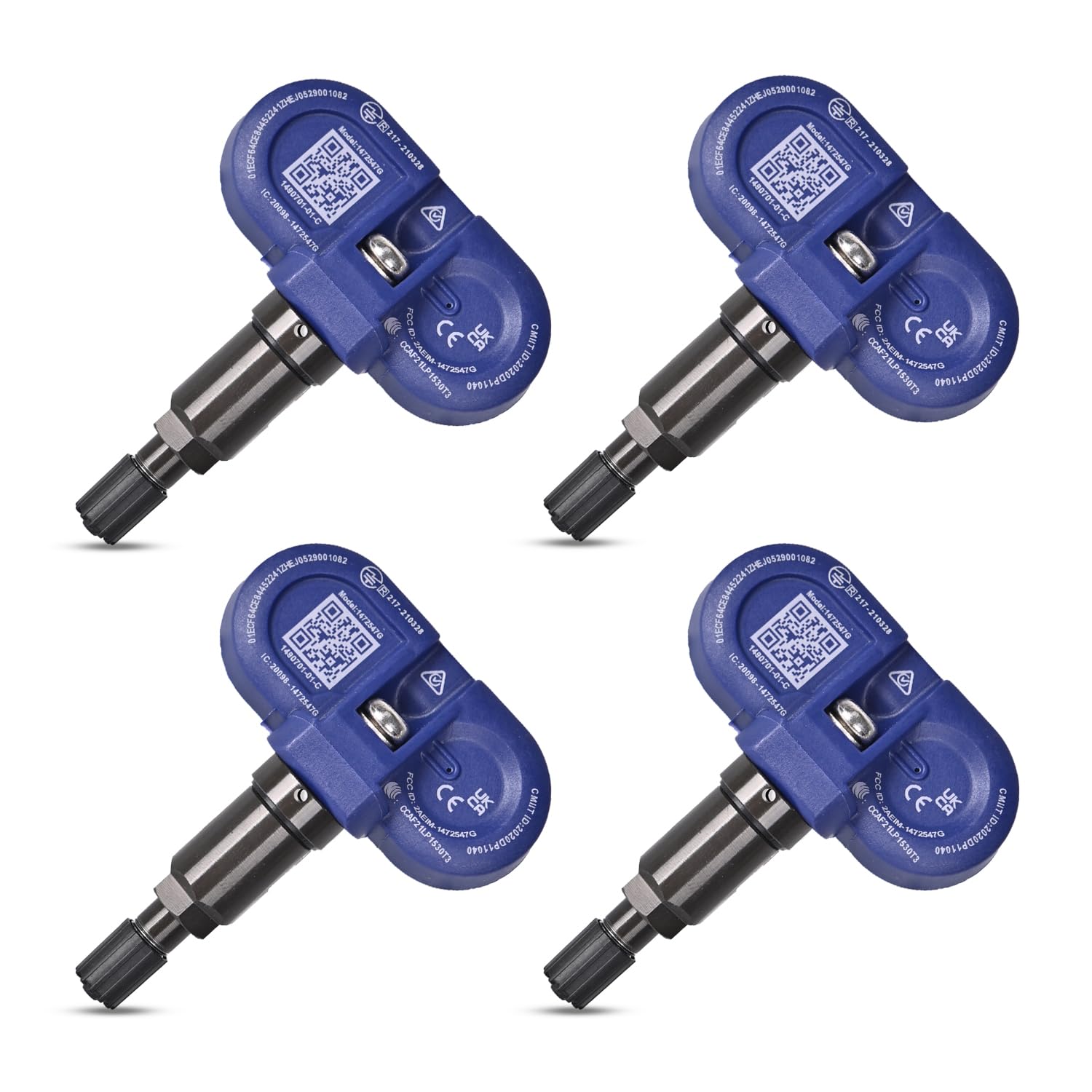 Tesla Bluetooth Tire Pressure Monitoring System TPMS Sensors Set of 4 Compatible with Tesla Model 3, Model Y, Model S, Model X 2021 2022 2023 2024- Replace# 1490701-00-B,1490701-01-B