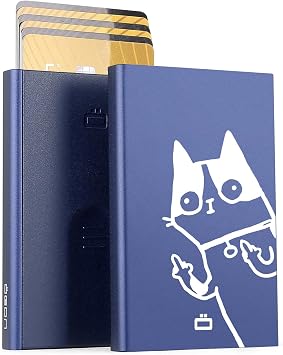 Automatic Aluminum Card Holder, RFID Protection. Model: SLIDER | Instant pop-up card access. Find the right card in seconds. Holds up to 6 cards. Ultra-slim design.