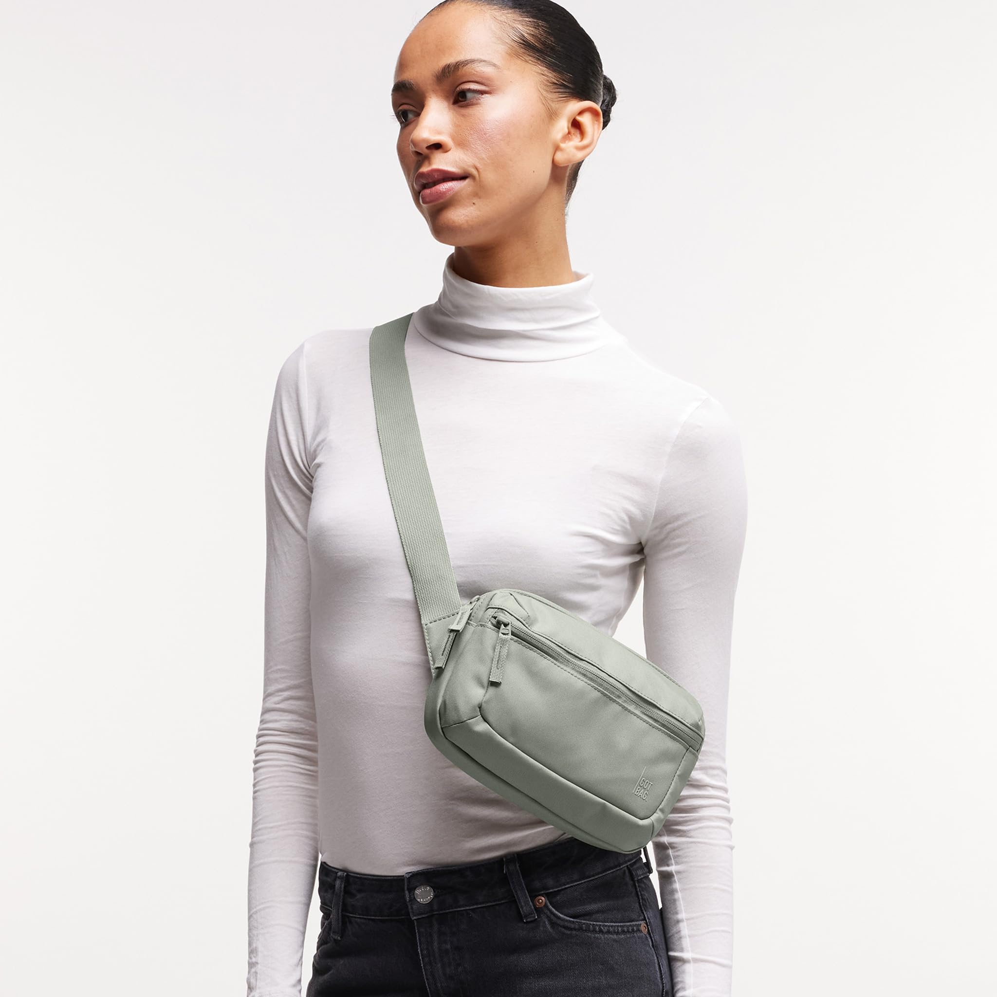 GOT BAG Sling Bag | Bolso Bandolera Compacto |Riñonera Cruzada Repelente al Agua de Plástico Reciclado