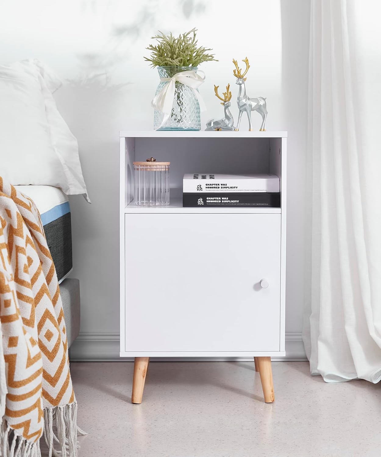 YMYHOUSE End Table, Cute Night Stand, Functional Side Table for Bedroom ...