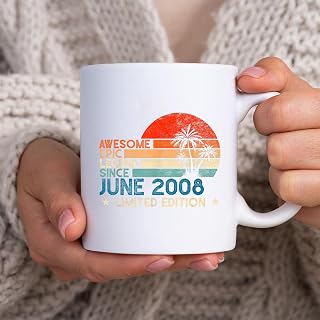 Awesome Epic Legend Since June 2008 Vintage BlackMug, Tea Mug, Tea Cup, Coffee Cup