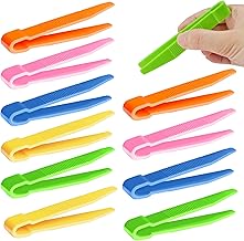 Children's Tweezers Colourful Plastic Tweezers 10 Pieces Educational Toy Suitable for Sorting and Counting DIY Crafts