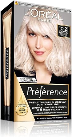L'Or al Paris permanent hair colour with cool colour result, hair dye set with colouration and anti yellow tint care balm, Pr f rence cool blondes, No. 7.1 cool medium blonde Hamburg, 1 piece