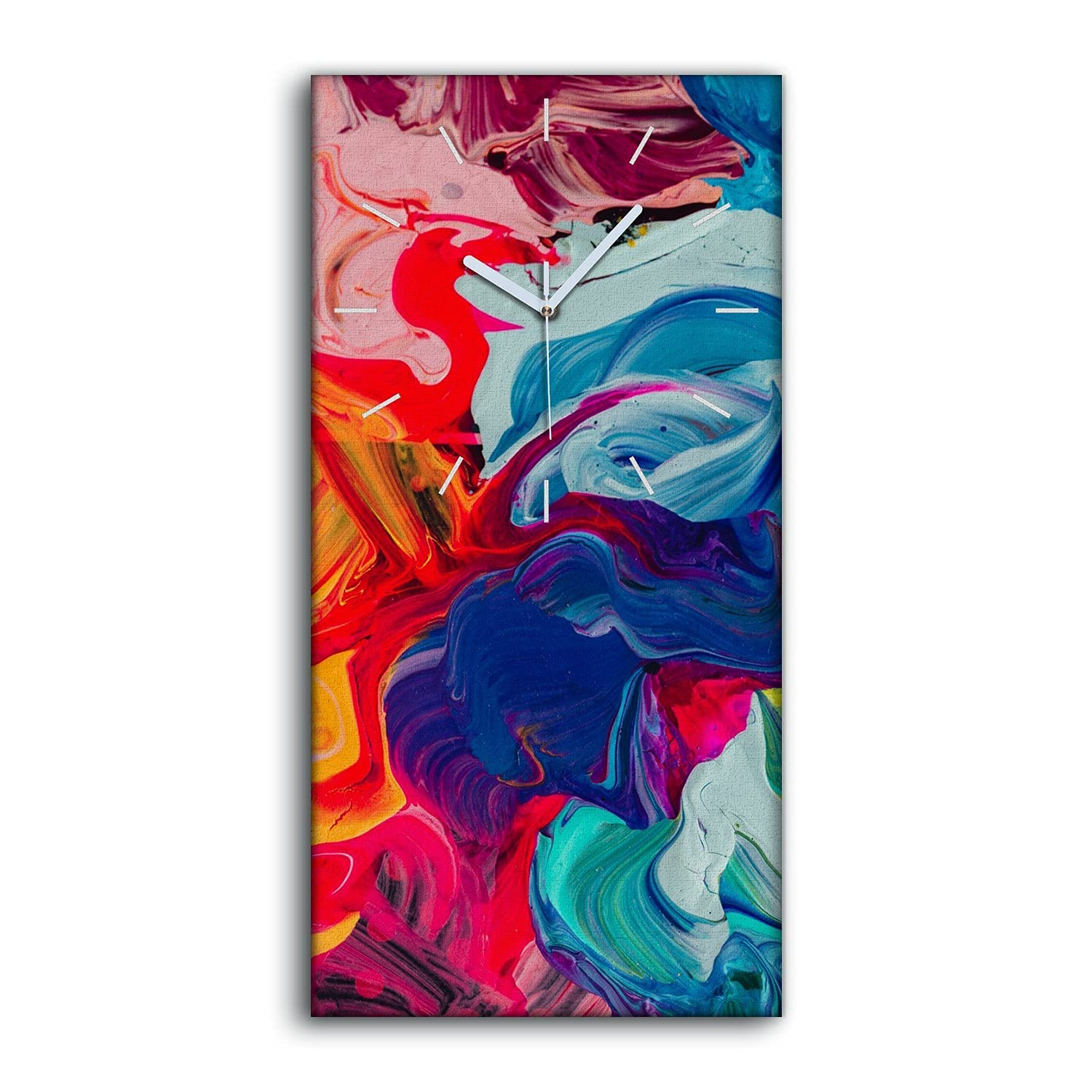 Horloge sur toile art moderne 30x60 cm avec mécanisme silencieux haut de gamme