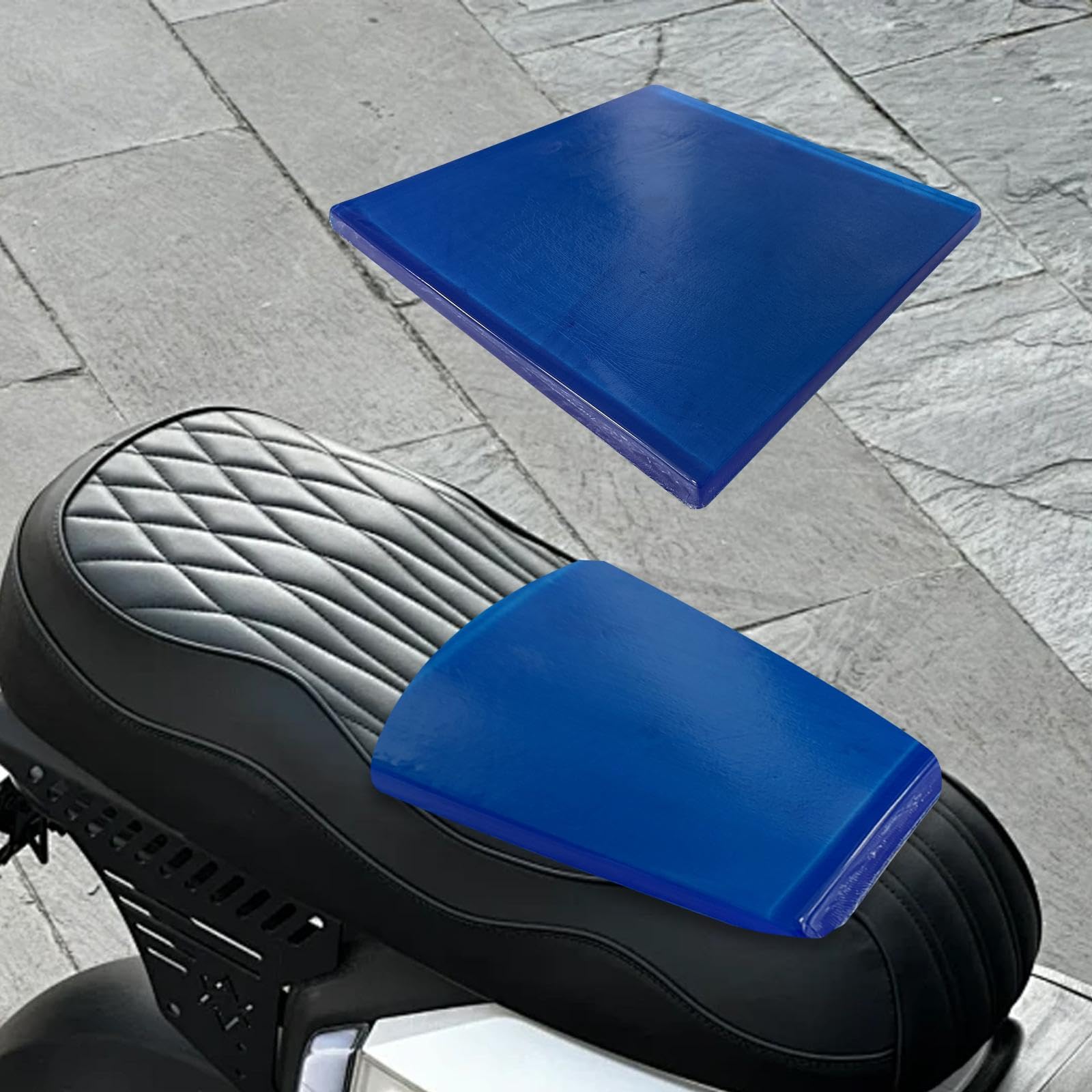 Motorrad Sitzkissen Gel Motorrad Sitzpolster Stoßdämpfung Sitzauflage Weiches DIY Sattelkissen Komfortabel für Lange Fahrten für Motorräder Autos Stüh, 35x35x2cm