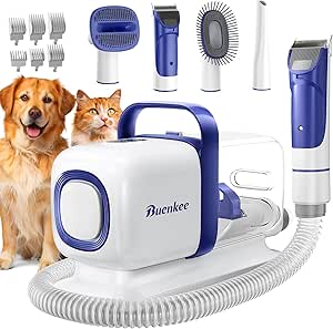 buenkee Dog Grooming Kit with Vacuum, All-in-One Pet Grooming Kit