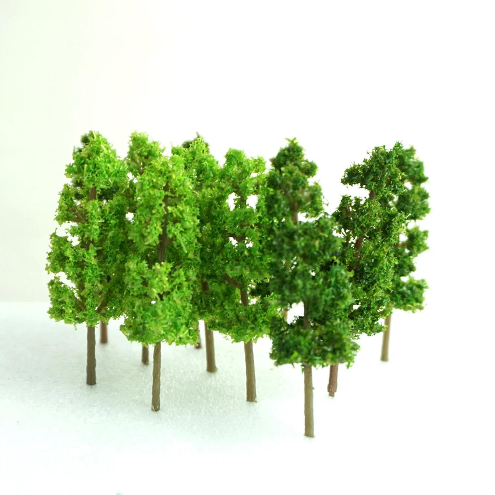 Lot de 20 arbres miniatures mixtes, à l'échelle 1:200, arbre diorama, arbres miniatures pour bricolage ferroviaire, paysage