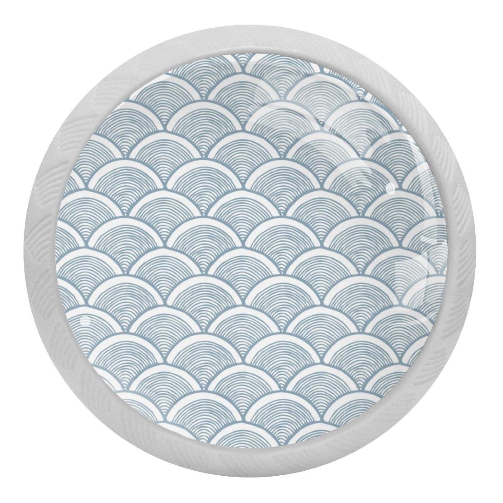 Poignée de tiroir design géométrique sirène bouton de meuble gris fluorescent haut de gamme