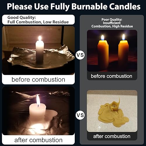 Miniatura 2 de Linterna de velas, equipo de campamento para campistas y uso de emergencia, sin velas (verde mejorado)