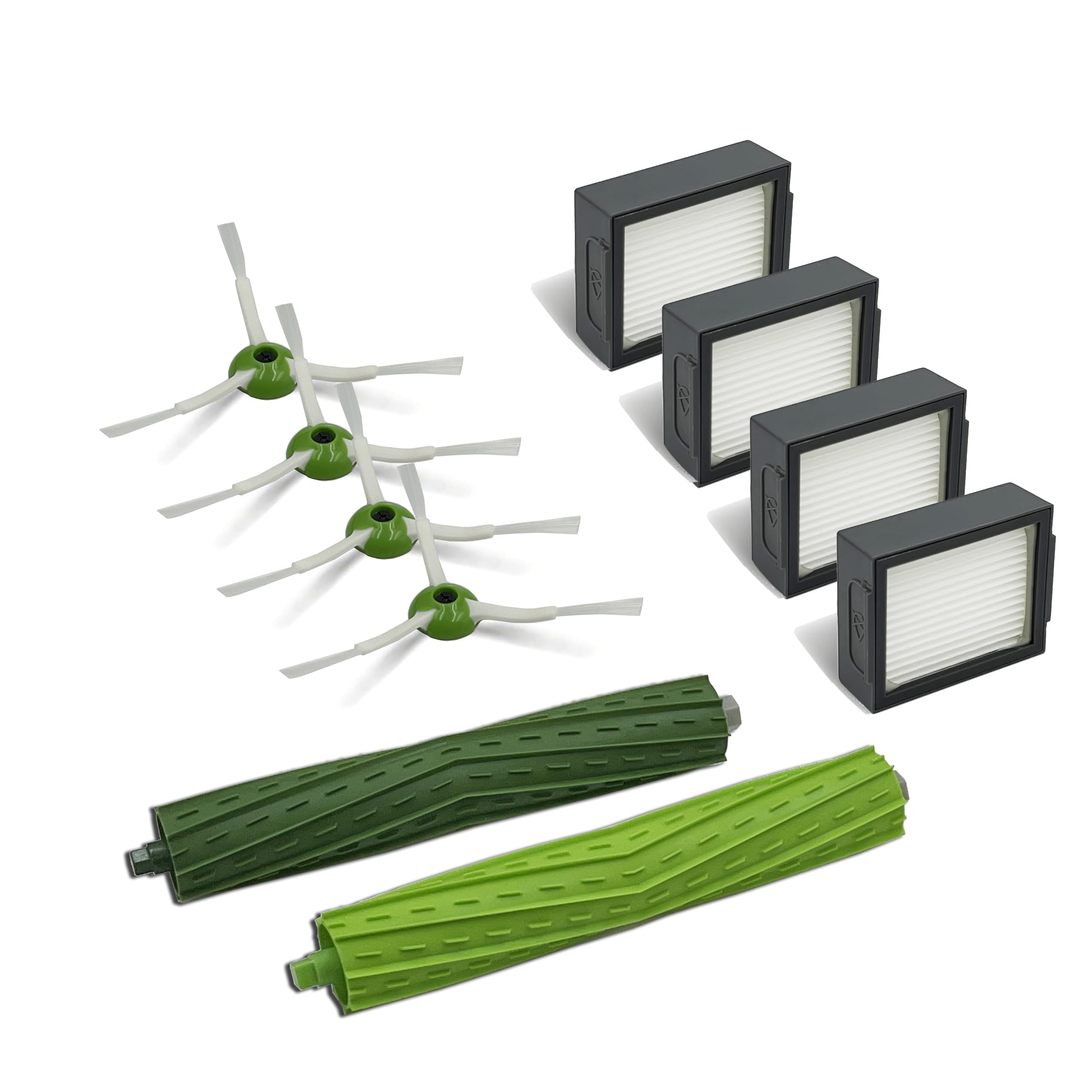 Akcesoria zamienne do iRobot Roomba e5 E5154 E6 i7 i7+ i7+ i7156 i1 i152 i3 + i3152 i4 i5 i8 szczotki główne X1 zestaw, filtr HEPA X4, szczotki boczne X4 części zamienne