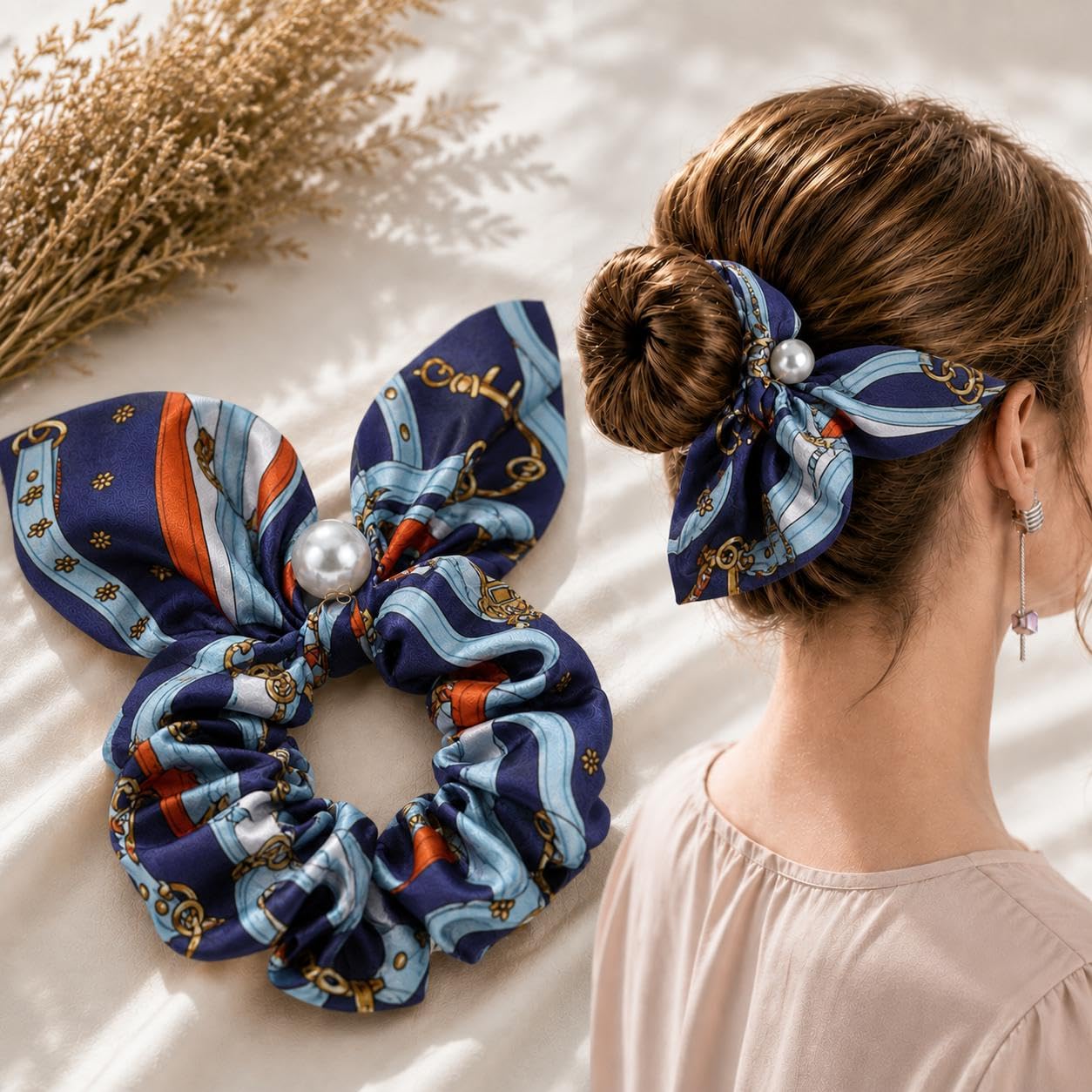 Women's Wide Elastic Headband, Soft Fabric Hair Band for Everyday Styling, Casual Outfits and Keeping Hair Back