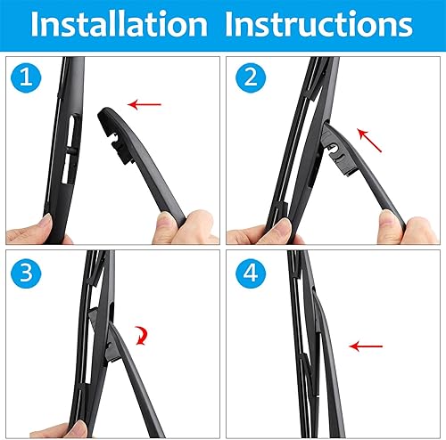 Miniatura 3 de X AUTOHAUX Juego de brazos de limpiaparabrisas trasero para Honda Fit Jazz 02-08