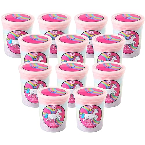 Miniatura 5 de Unicorn Tails - Algodón de azúcar con sabor gourmet (paquete de 3)  Idea única para vacaciones, cumpleaños, regalos de broma, recuerdos de fiesta..