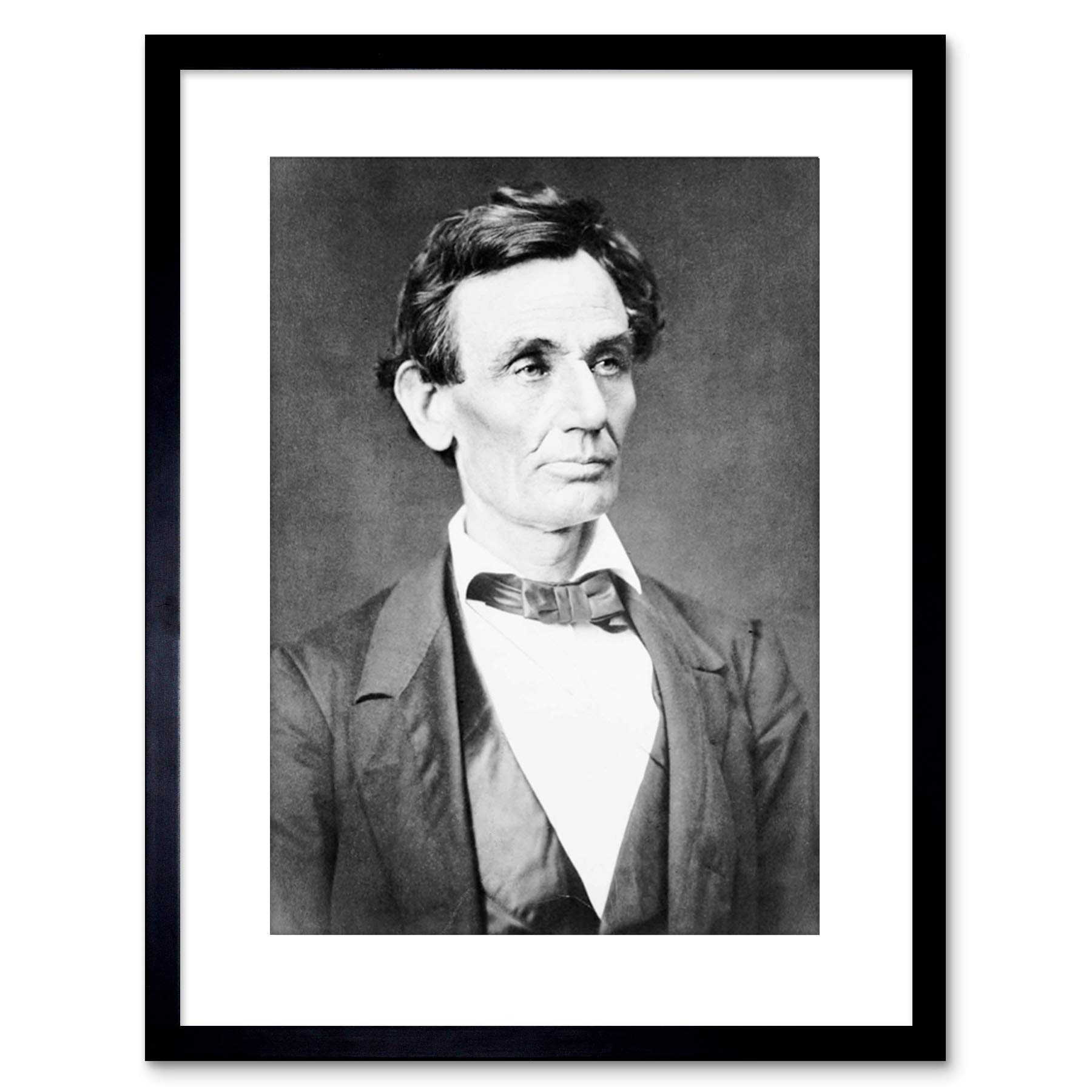Wee Blue Coo VINTAGE PHOTO PORTRAIT ABRAHAM LINCOLN PRESIDENT USA FRAMED PRINT F97X7610