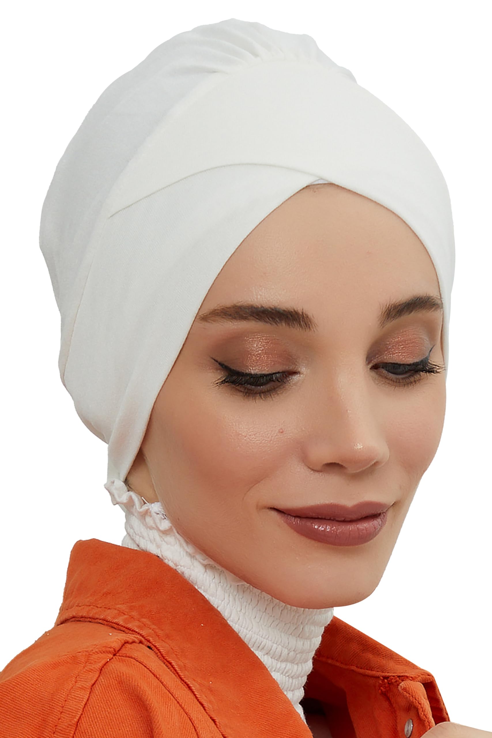 Aisha's DesignPre-tied Instant Turban for Women, 95% Cotton Hijab Scarves Headwear, Stylish Chemo Head Wrap