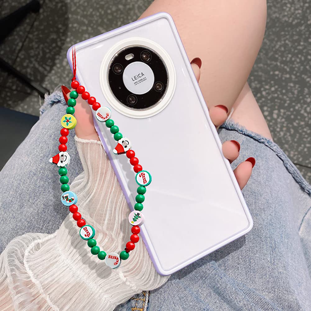 3 Ciondoli Per Telefono Con Cordino - Phone Charm Natalizio, Decorazione Per Cellulare E Borsa