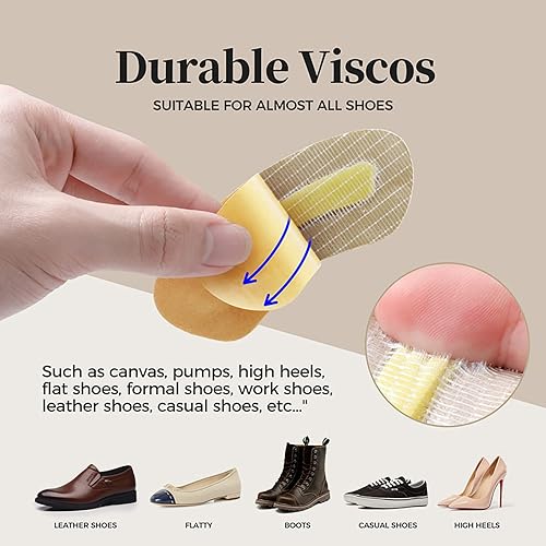 Miniatura 2 de Almohadillas de cuero para el talón para zapatos sueltos, color caqui, 5 pares, Desnudo