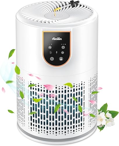 Miniatura 1 de Aircillin Purificadores de aire para el dormitorio del hogar con filtro HEPA H13, purificadores de aire para habitación grande con difusor de aceite