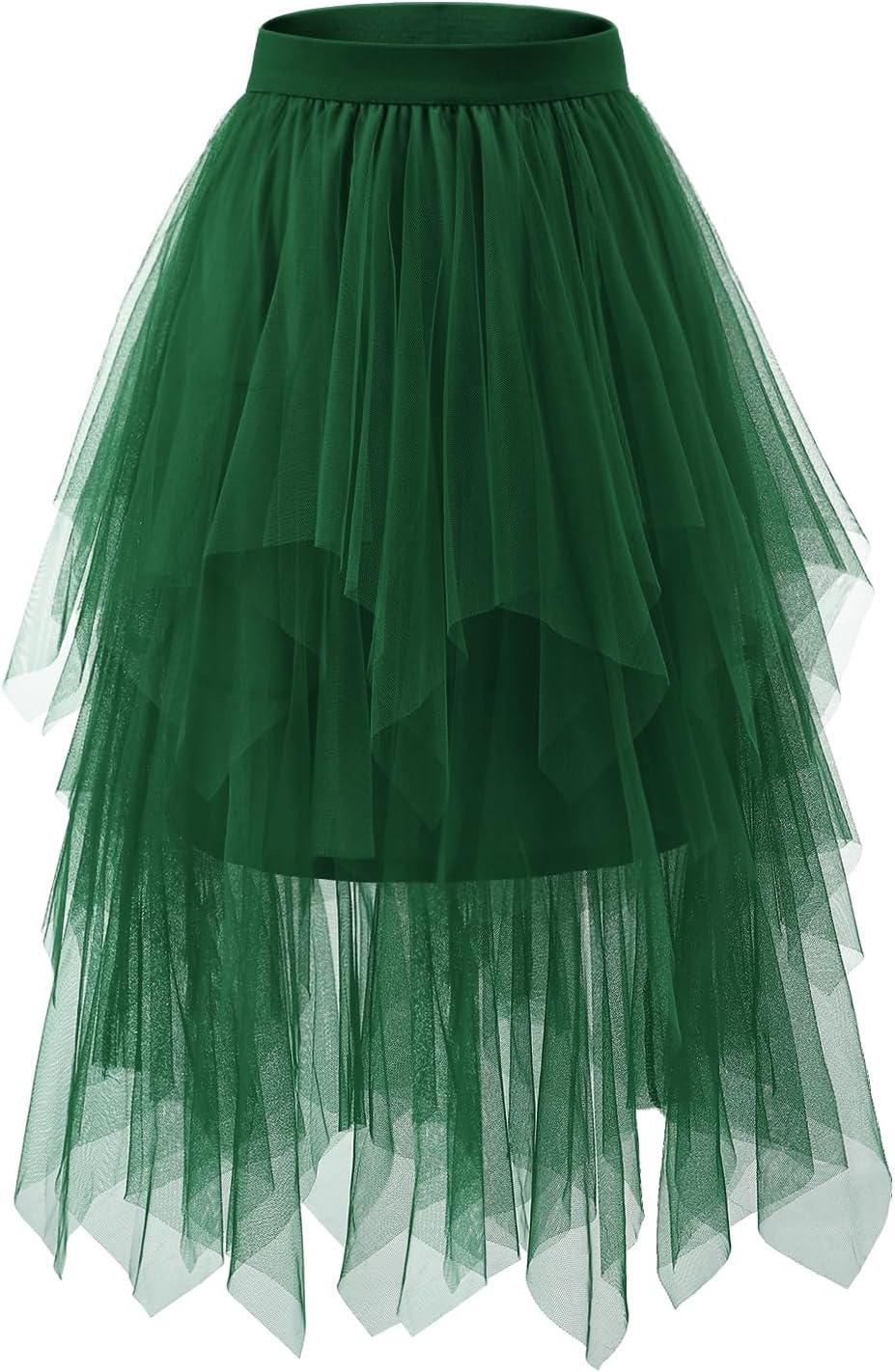 Bridesmay Tulle Skirts for Women Fairy A-Line Fluffy Mesh Layered Midi Long Tutu Skirt Halloween Tea Party Tutus