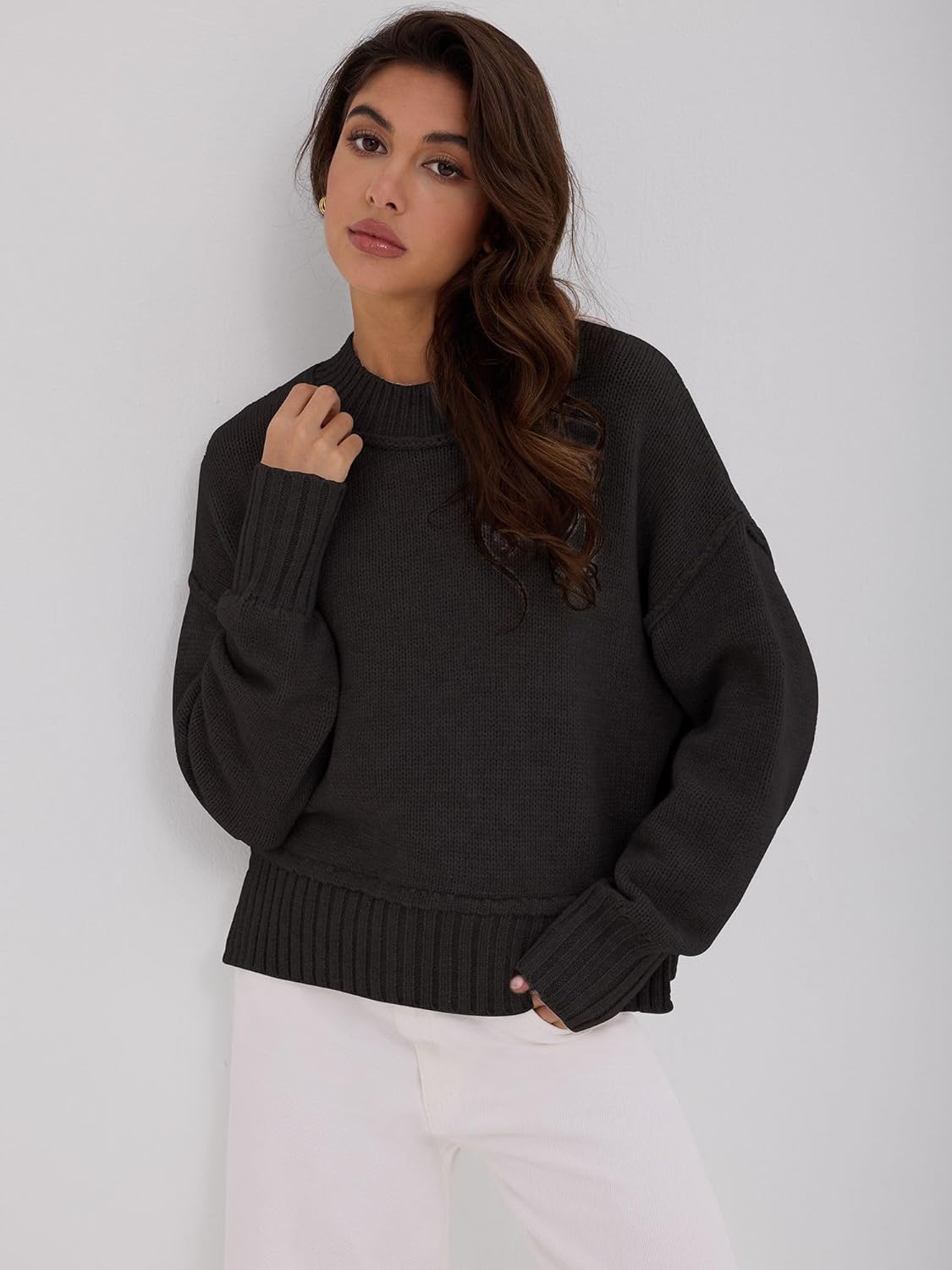 ZAFUL Cozy Fall Sweaters for Women 2025 Fall Outfits Crew Neck Pullover Winter Casual Knit Sweater - Image 6