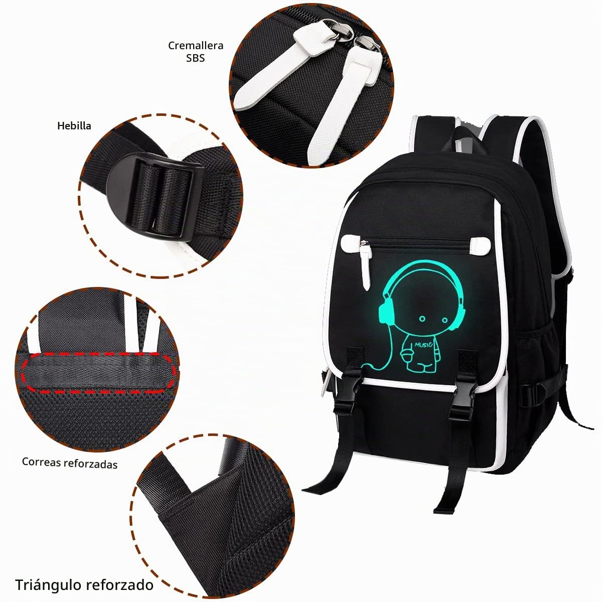 Mochila escolar de tela Oxford para niños mochila escolar mochila de impresión mochila juvenil mochila reflectante al aire libre
