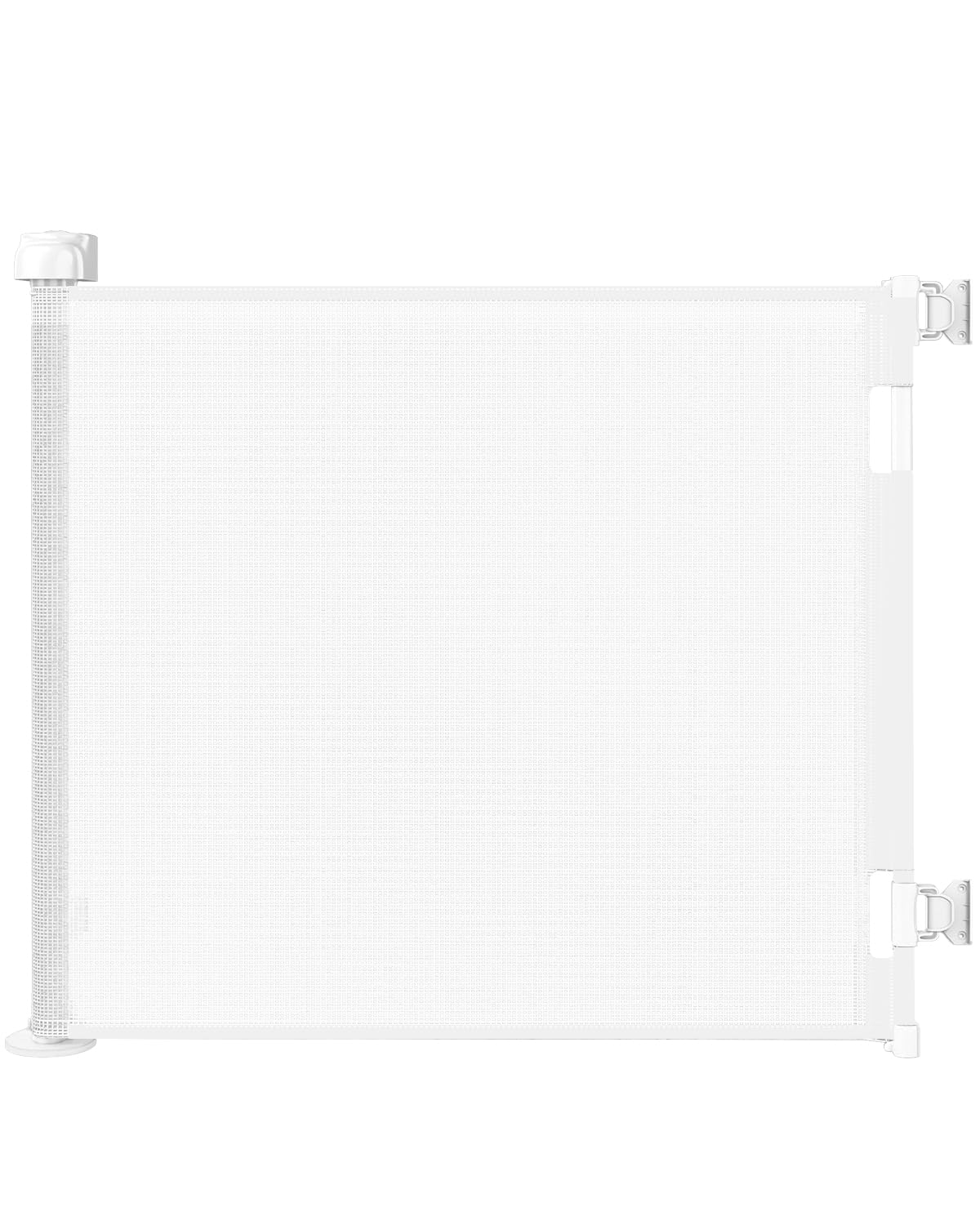 Retractable Baby Gate for Stairs & Doorways, 55" Wide x 33.6" Tall Easy Installation Mesh Dog Gate for Indoor & Outdoor Use,Pet and Dog Safety Gate for Hallways(White)