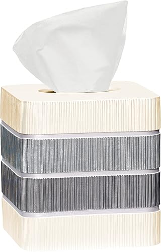 Modern Line - Elegante soporte para caja de pañuelos, decoración moderna y clásica de lujo con diseño occidental, funda cuadrada de pañuelos para