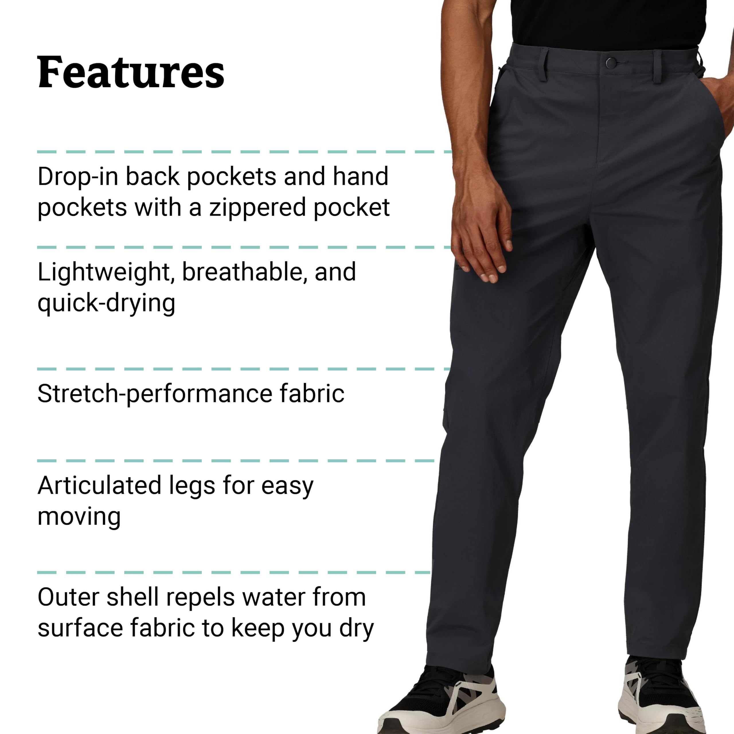 Marmot Herren Arch Rock Pant, Wasserabweisende Trekking-Hose, atmungsaktive Funktionshose, Softshell, Winddichte Wanderhose