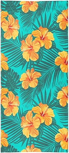 Arkwright - Toalla de playa con estampado de terciopelo, 100% algodón, súper absorbente y de secado rápido, toalla de piscina oceánica para playa,