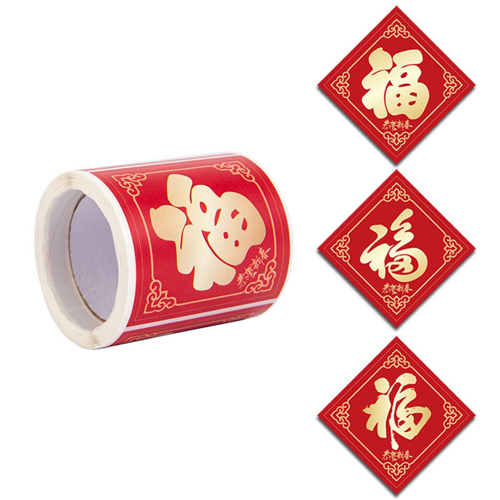 100 Sheets Scrapbooking Chinese New Year Sticker, Envelope Label Decorative Sticker, Packaging Decors Sticker