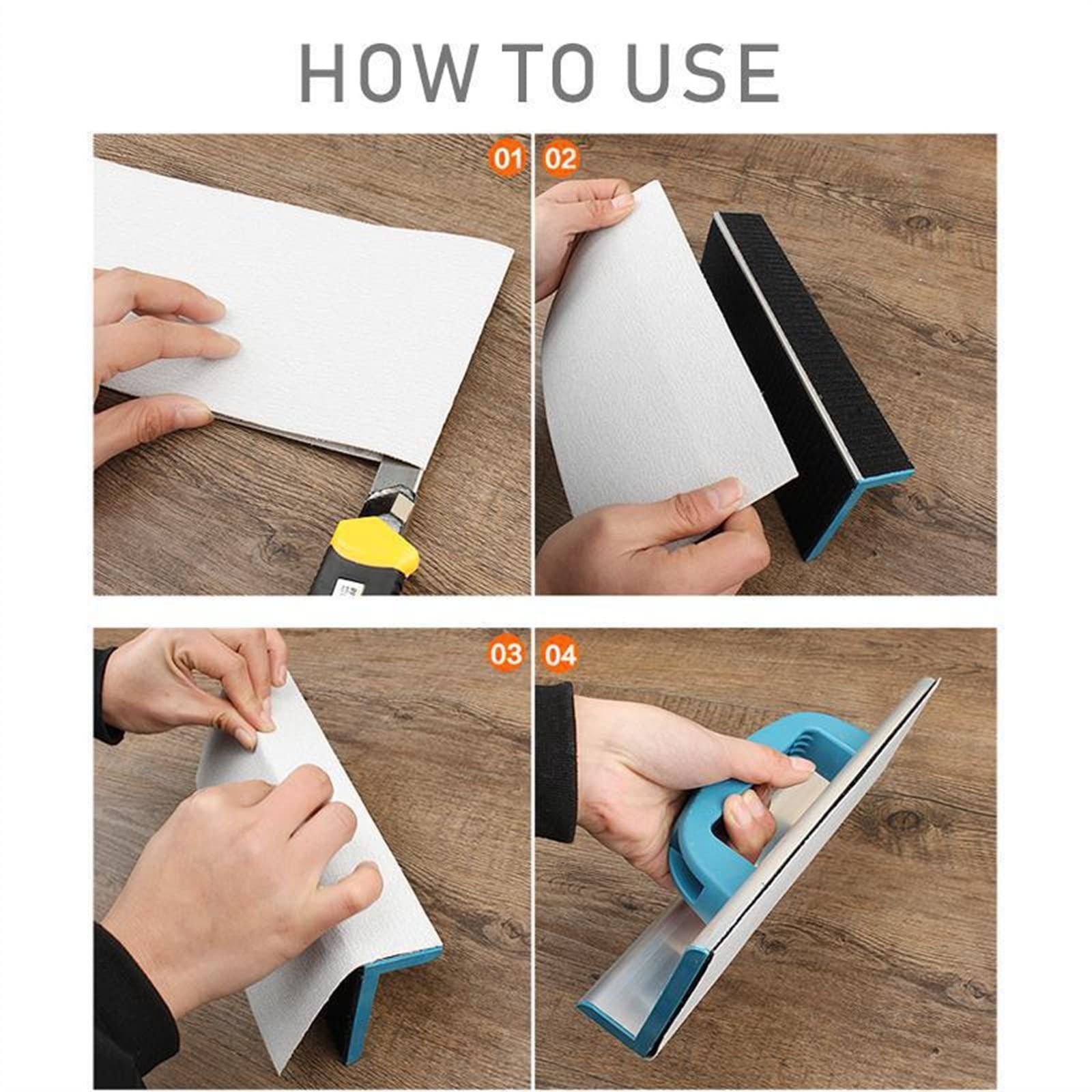 SemiCircular Corner Sander With 10 Replaceable Sandpapers For