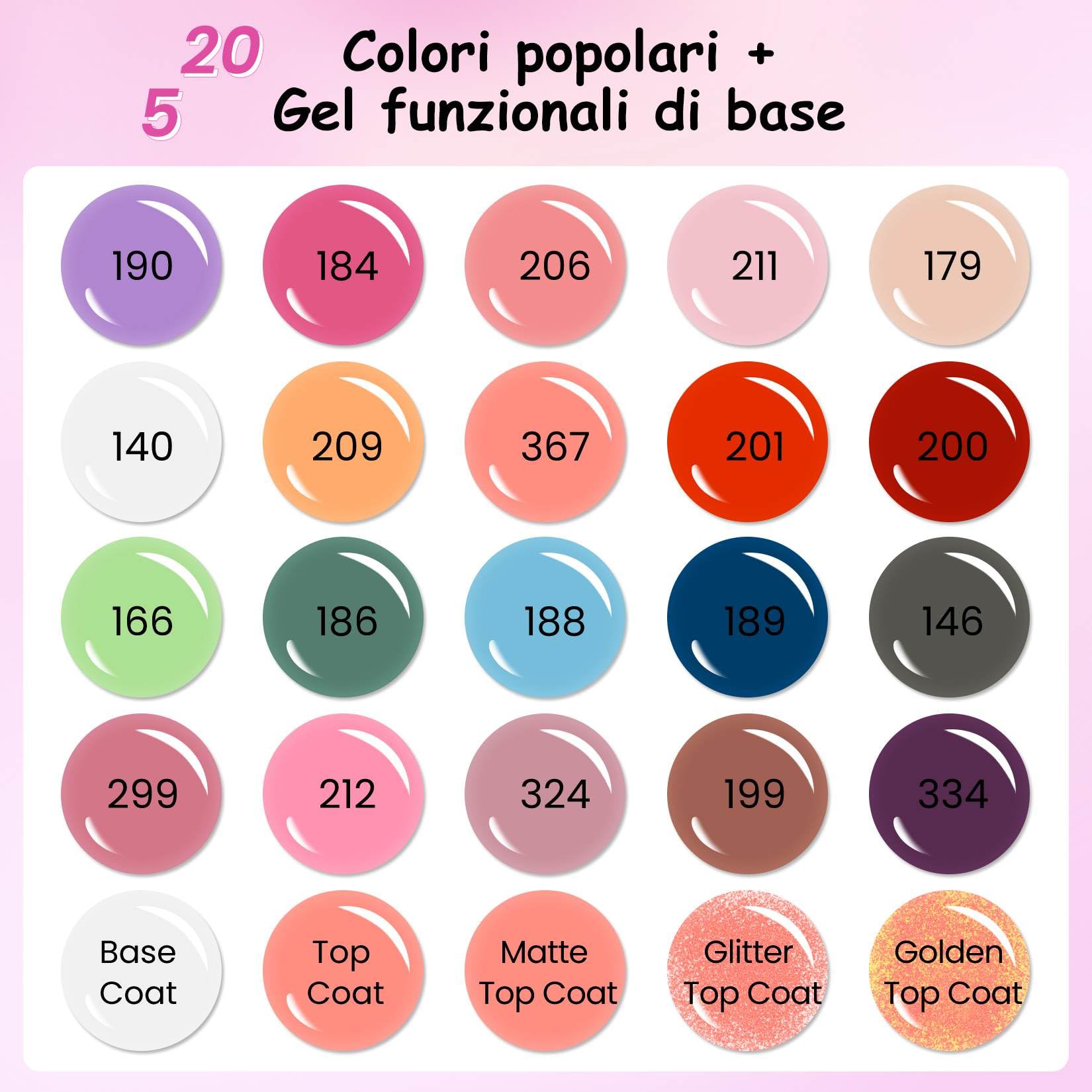 Phoenixy Kit Semipermanente Unghie 20 Colori Kit Unghie Gel Completo con Base e Top Coat Semipermanente Unghie 36W U V/LED Lampada Set Unghie per Principianti