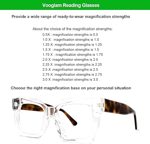 Miniatura 5 de VOOGLAM Gafas de lectura cuadradas de luz azul para mujeres y hombres anti fatiga ocular ojos secos lectores Pacheco