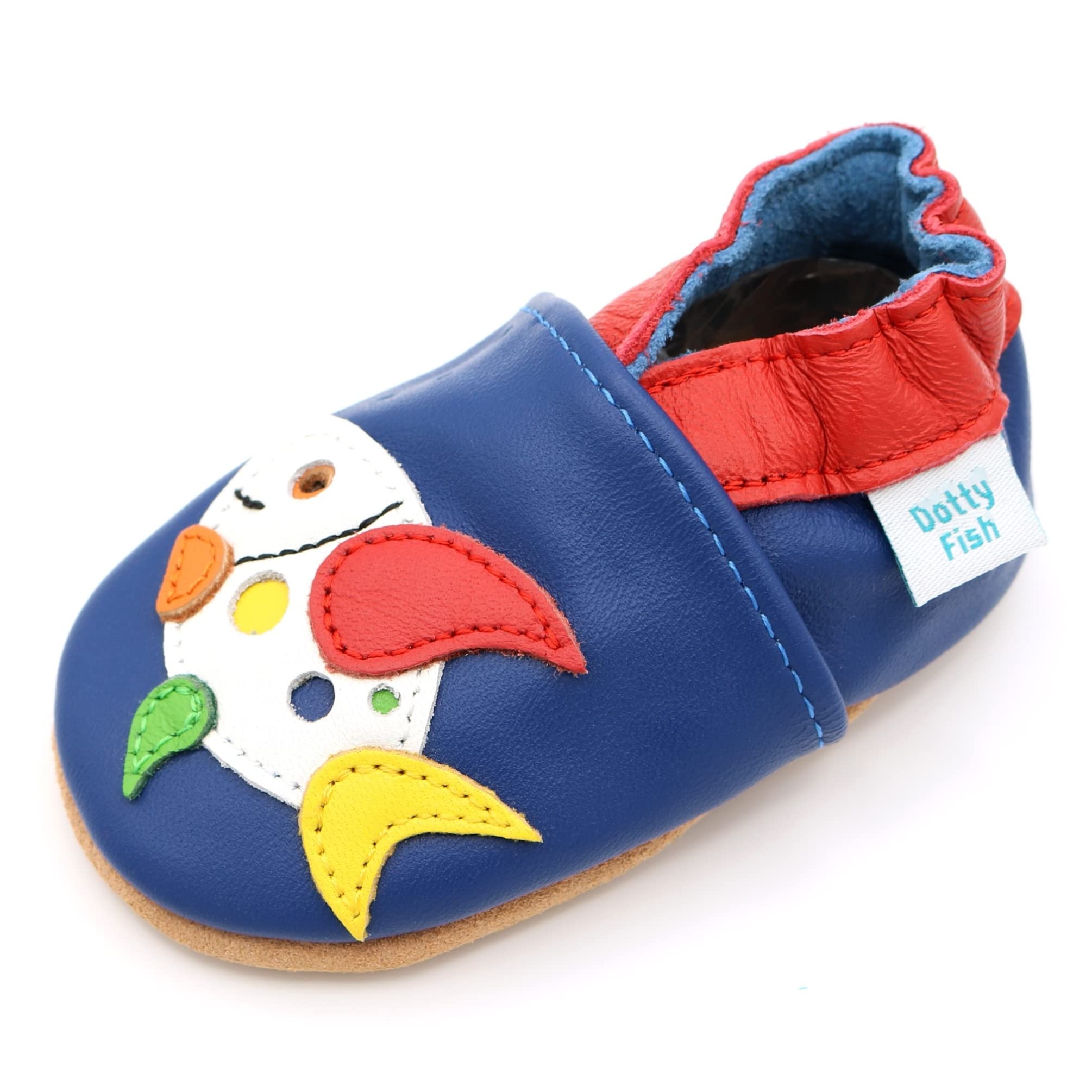 Dotty Fish Unisex Soft Leather Shoes, Unisex Baby First Walker Shoe — view 18