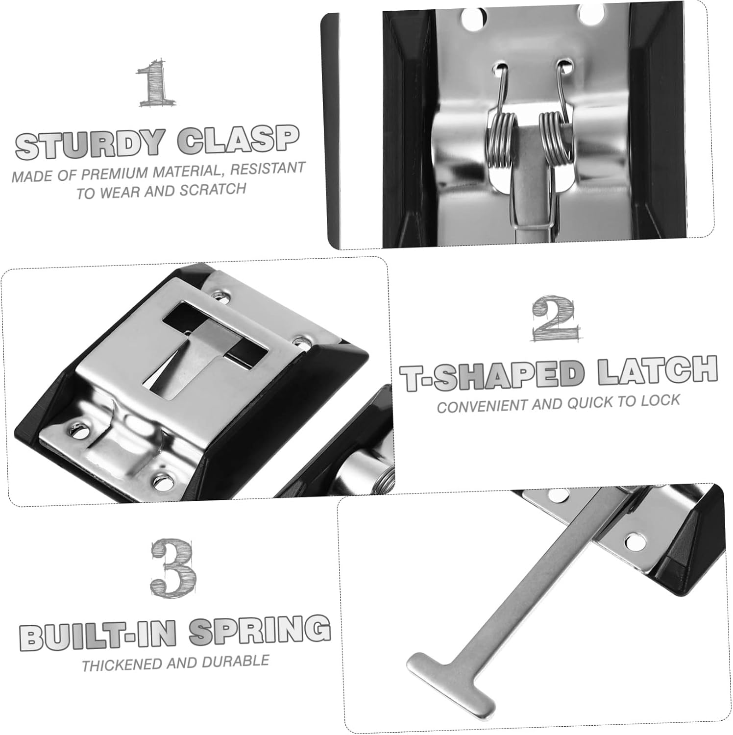 Stainless Steel T-Style Door Catch Holder Trailer Door Latch 304 Metal for Motorhome