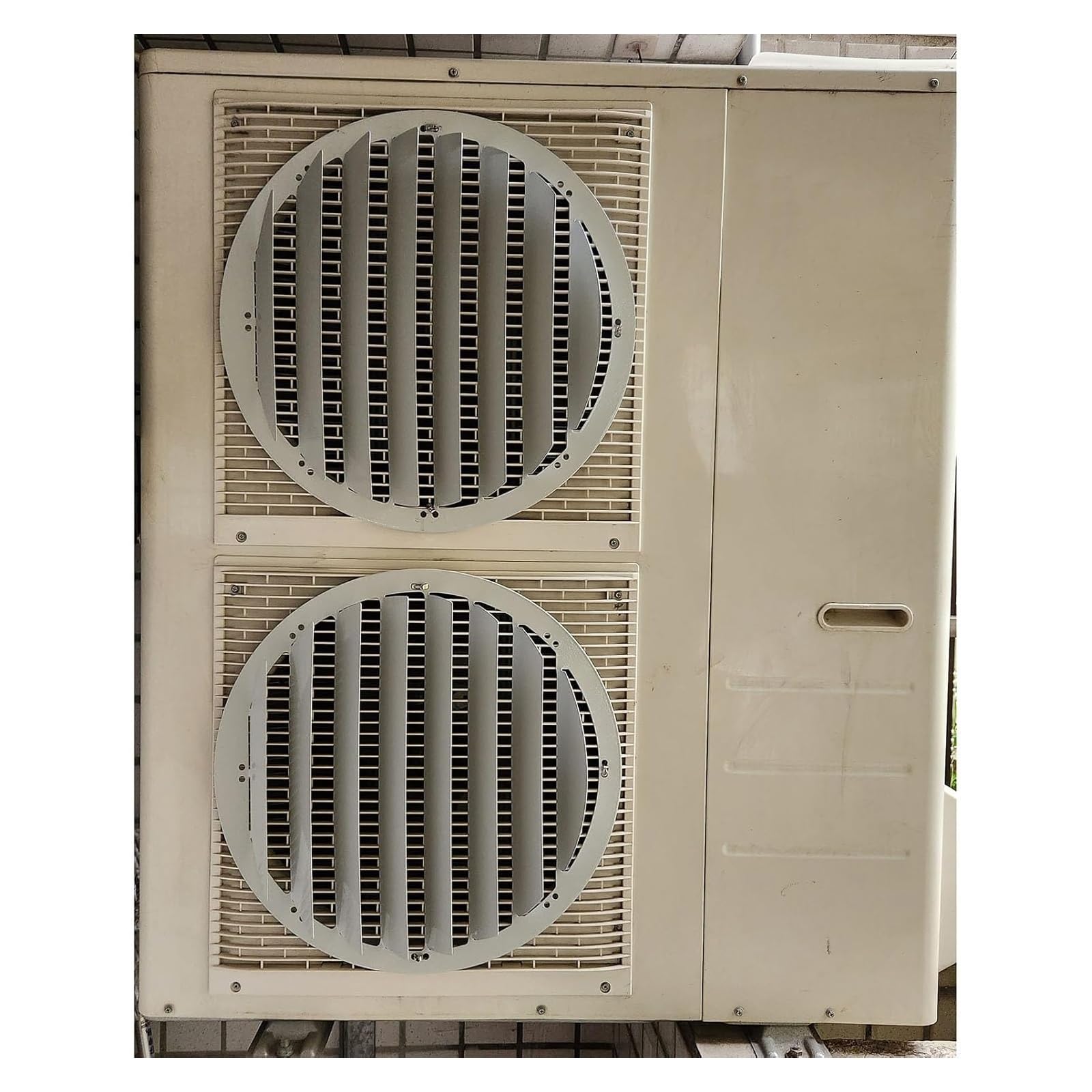 Deflector de unidad exterior de aire acondicionado, red de protección de aire acondicionado, rejilla de ventilación del condensador, cubierta de la rejilla de guía de aire, deflector anti-retorno dire