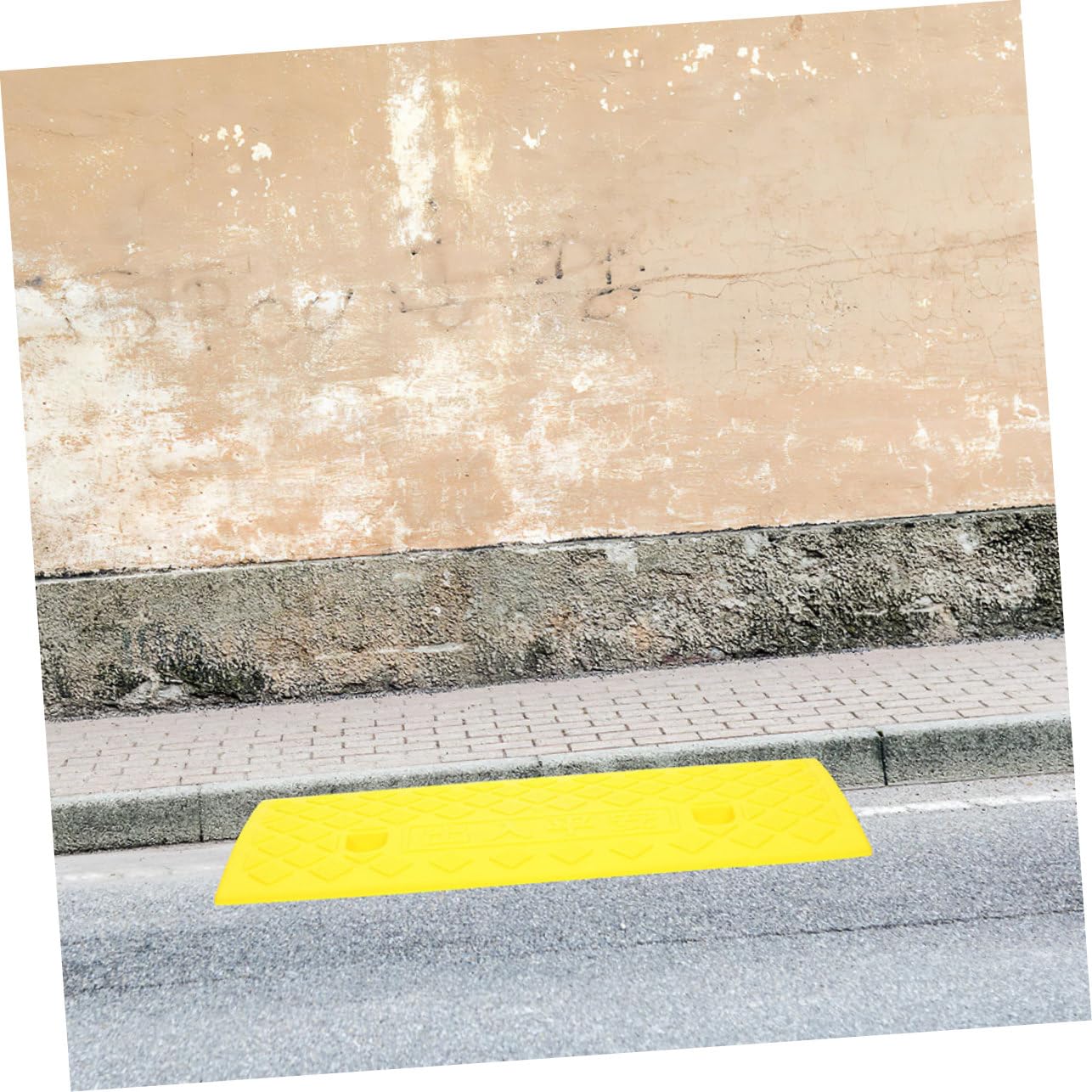 Rampa per Soglia Gialla in Gomma per Gradini Interni ed Esterni