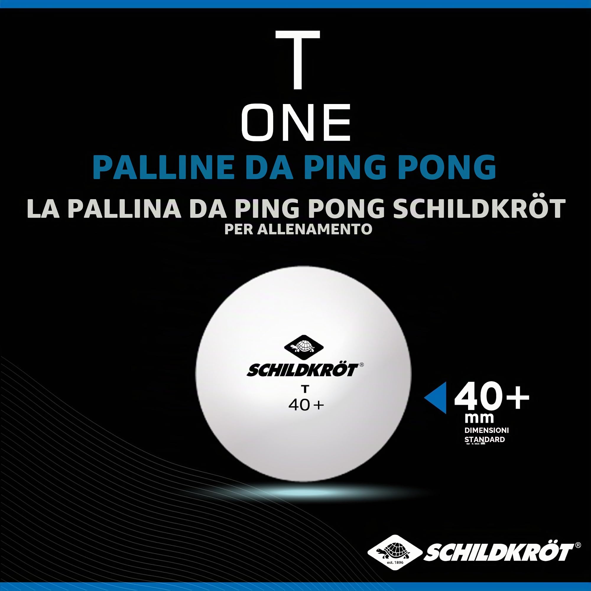 Donic-Schildkröt T-One 608522 - Pallone da Ping Pong in Poly 40+, 120 Pezzi, Colore: Bianco