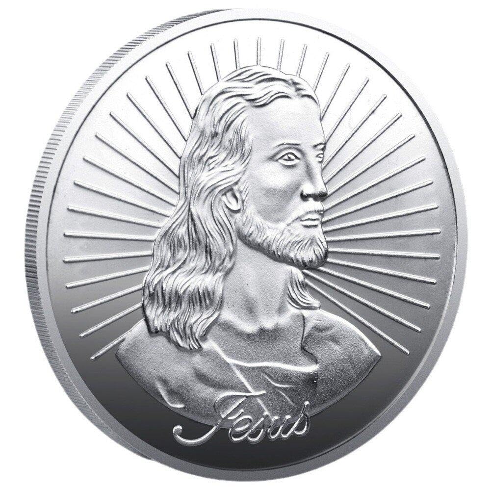 Sanfly Ancient Jesus Sun Souvenir Coin Gold Plated Commemorative Coin Challenge Coin Collectible Gift Unique Lucky Coin for Collectible